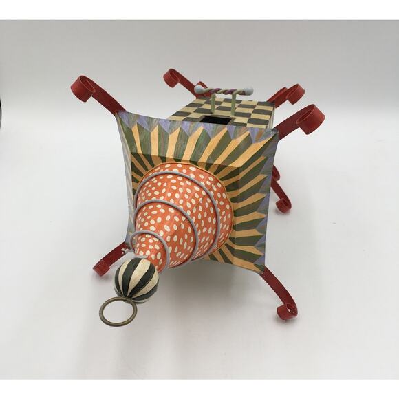 NWOT Mackenzie-Childs Courtly Check Pagoda 24" Bird/Fairy House - Picture 5 of 6